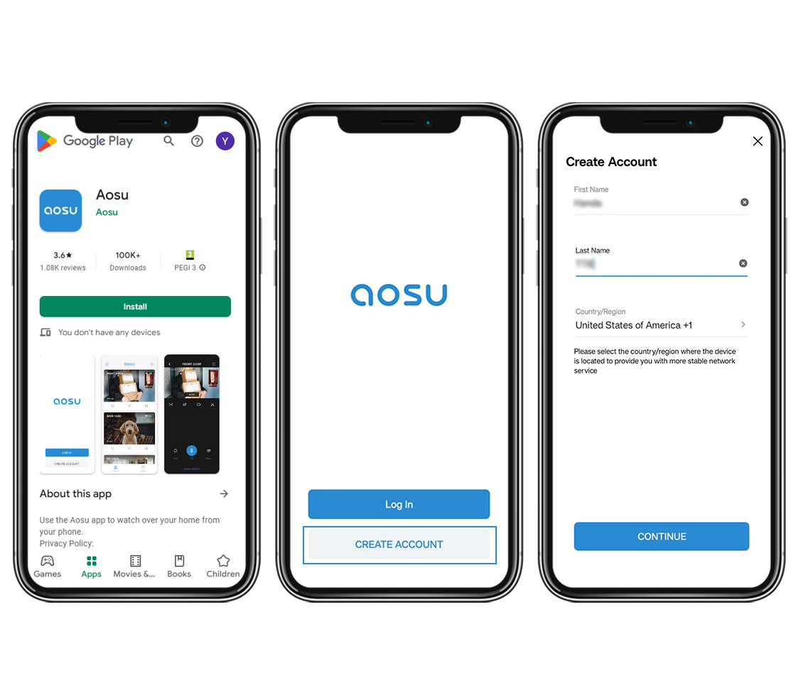 Aosu Login App Process