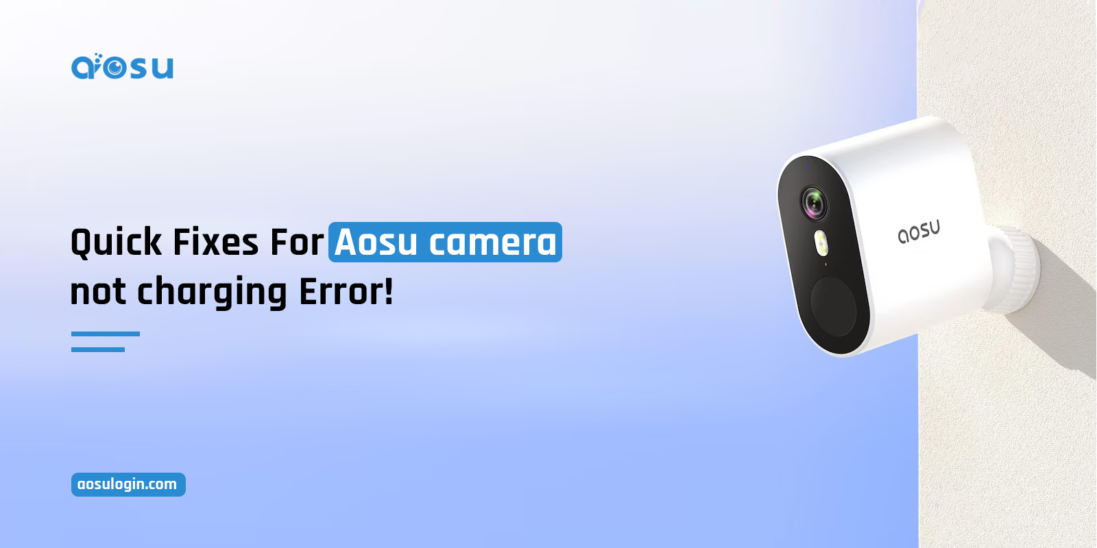 Quick fixer for aosu camera not charging error